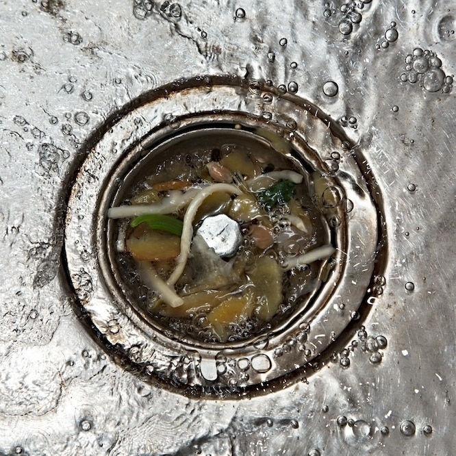 A clogged drain