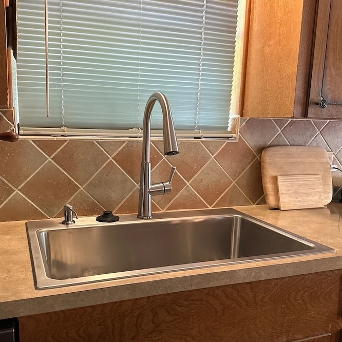 A new sink installed by Spot-On Plumbing.