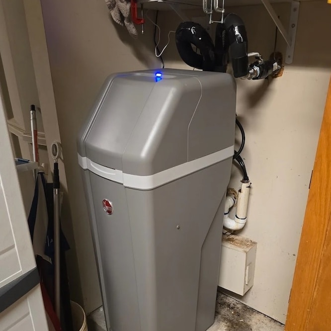 A new water heater installation.