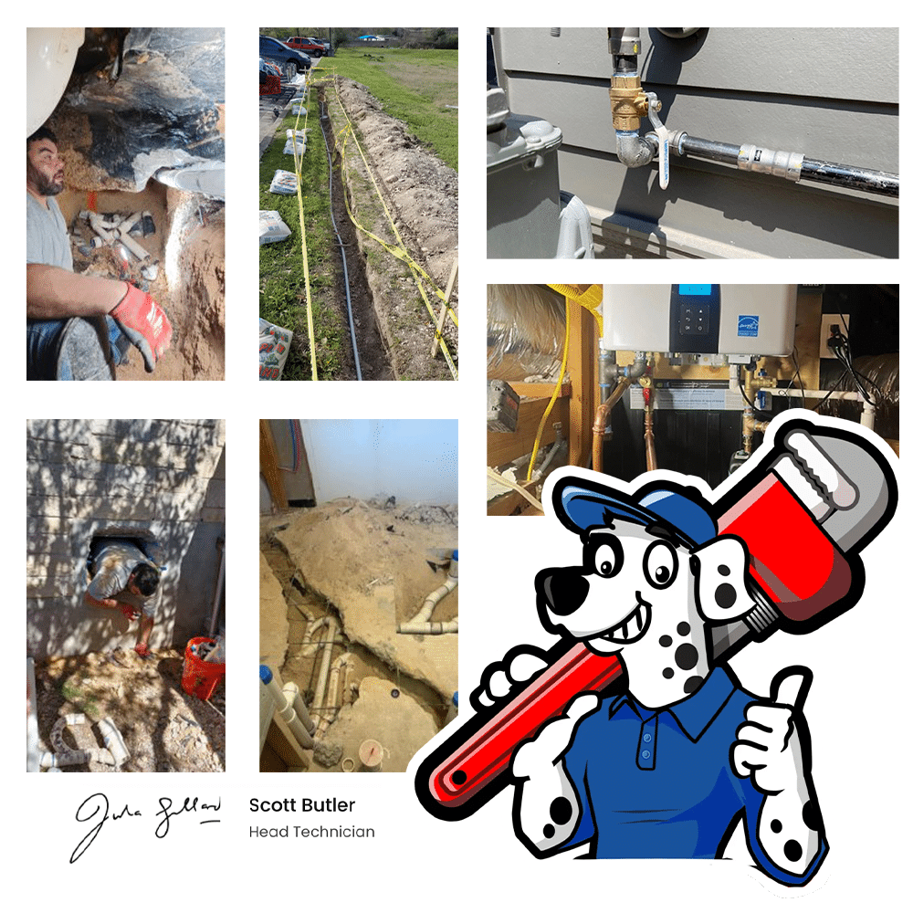 A view of various different plumbing services provided by Spot-On Plumbing.